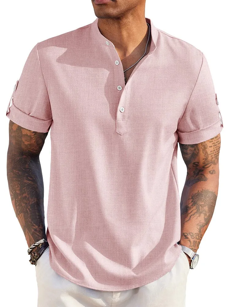 Summer Essential Linen Henley Shirt (US Only)