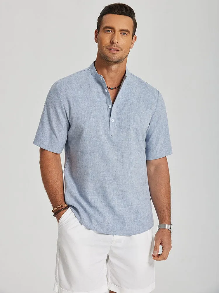 Summer Essential Linen Henley Shirt (US Only)