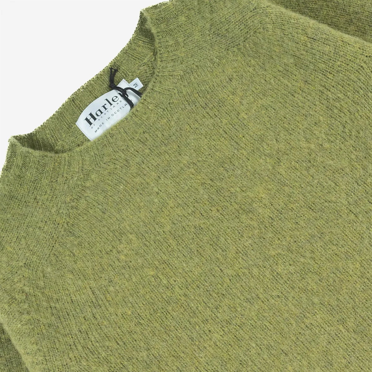 Supersoft Shaggy Wool Crew Sweater - Olive Grove