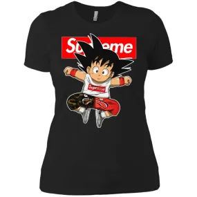 Supreme Dragon Ball Goku T-shirt Women Cotton T-Shirt