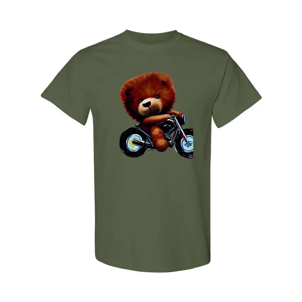 Teddy Ride Men's Heavy Cotton Motorcycle T-Shirt