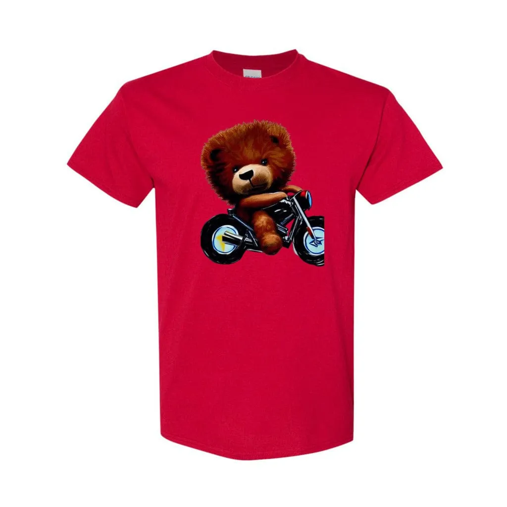 Teddy Ride Men's Heavy Cotton Motorcycle T-Shirt