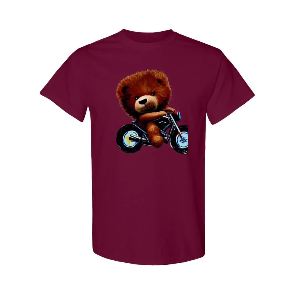 Teddy Ride Men's Heavy Cotton Motorcycle T-Shirt