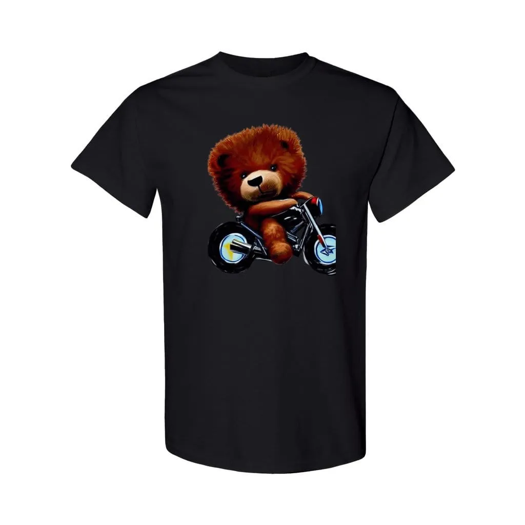 Teddy Ride Men's Heavy Cotton Motorcycle T-Shirt