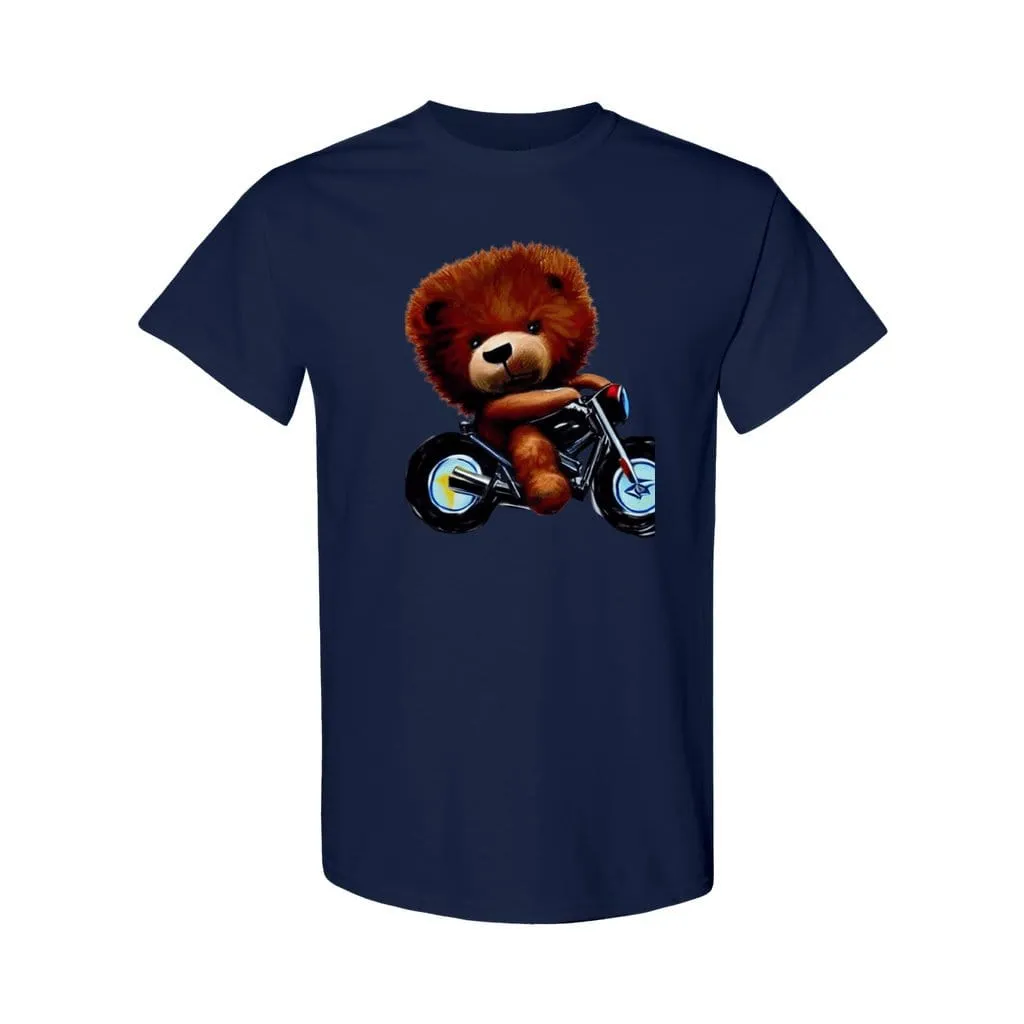 Teddy Ride Men's Heavy Cotton Motorcycle T-Shirt