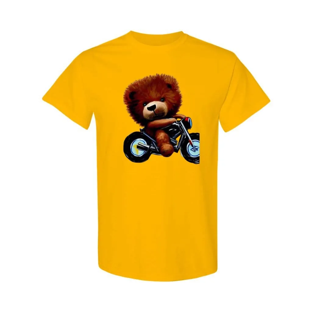 Teddy Ride Men's Heavy Cotton Motorcycle T-Shirt