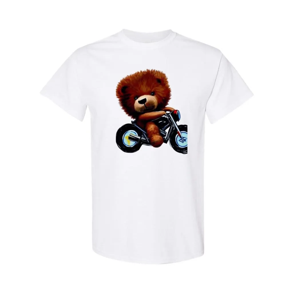 Teddy Ride Men's Heavy Cotton Motorcycle T-Shirt