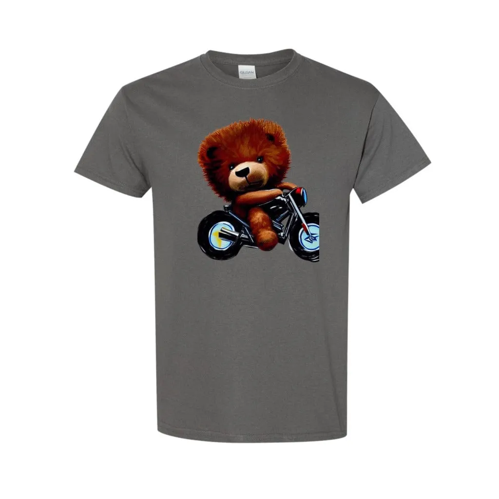 Teddy Ride Men's Heavy Cotton Motorcycle T-Shirt