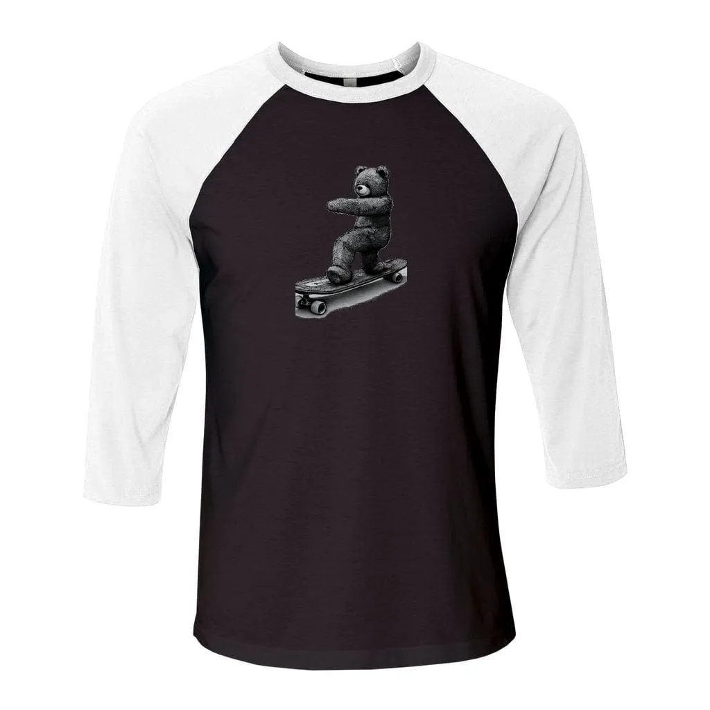 Teddy Ride Shred Unisex 3/4 Sleeve Baseball Tee