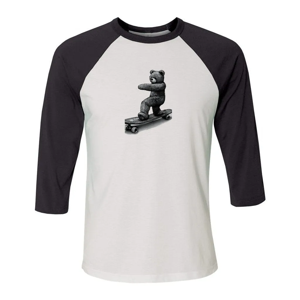 Teddy Ride Shred Unisex 3/4 Sleeve Baseball Tee