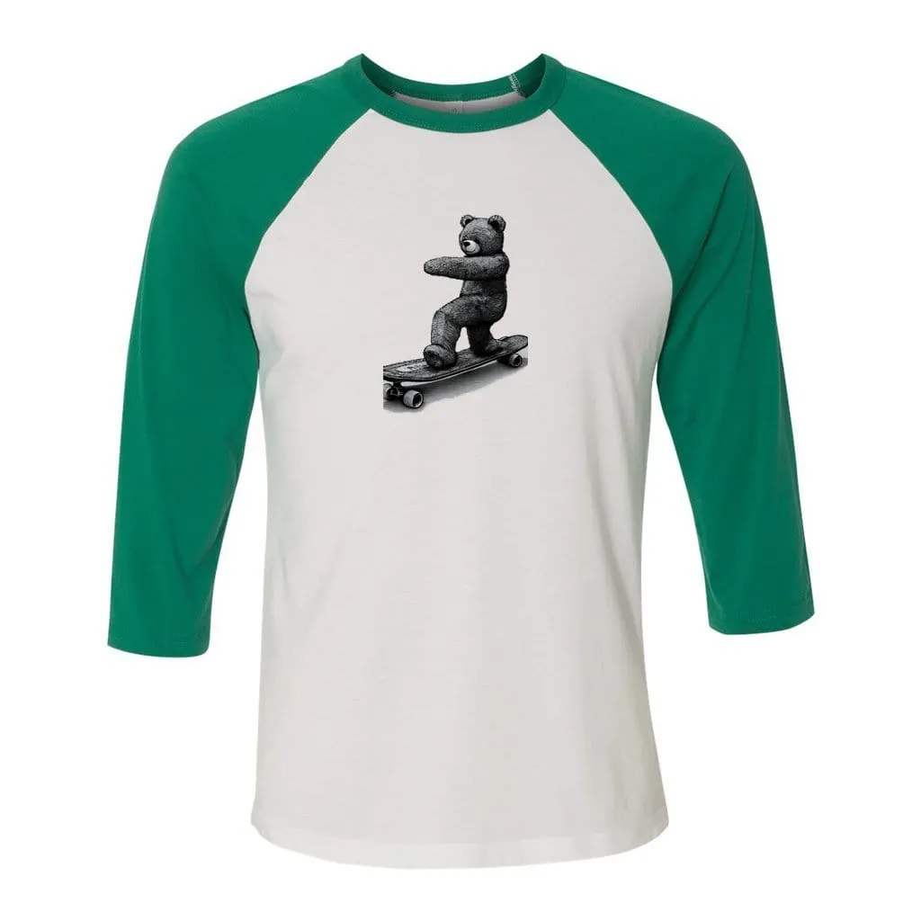 Teddy Ride Shred Unisex 3/4 Sleeve Baseball Tee