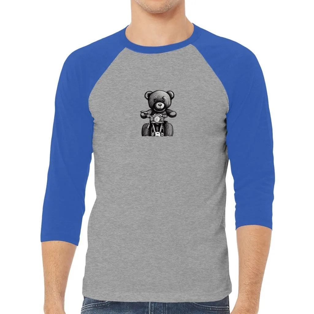 Teddy Ride Unisex 3/4 Sleeve Baseball Tee - 6 colors