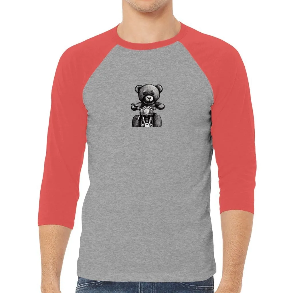 Teddy Ride Unisex 3/4 Sleeve Baseball Tee - 6 colors