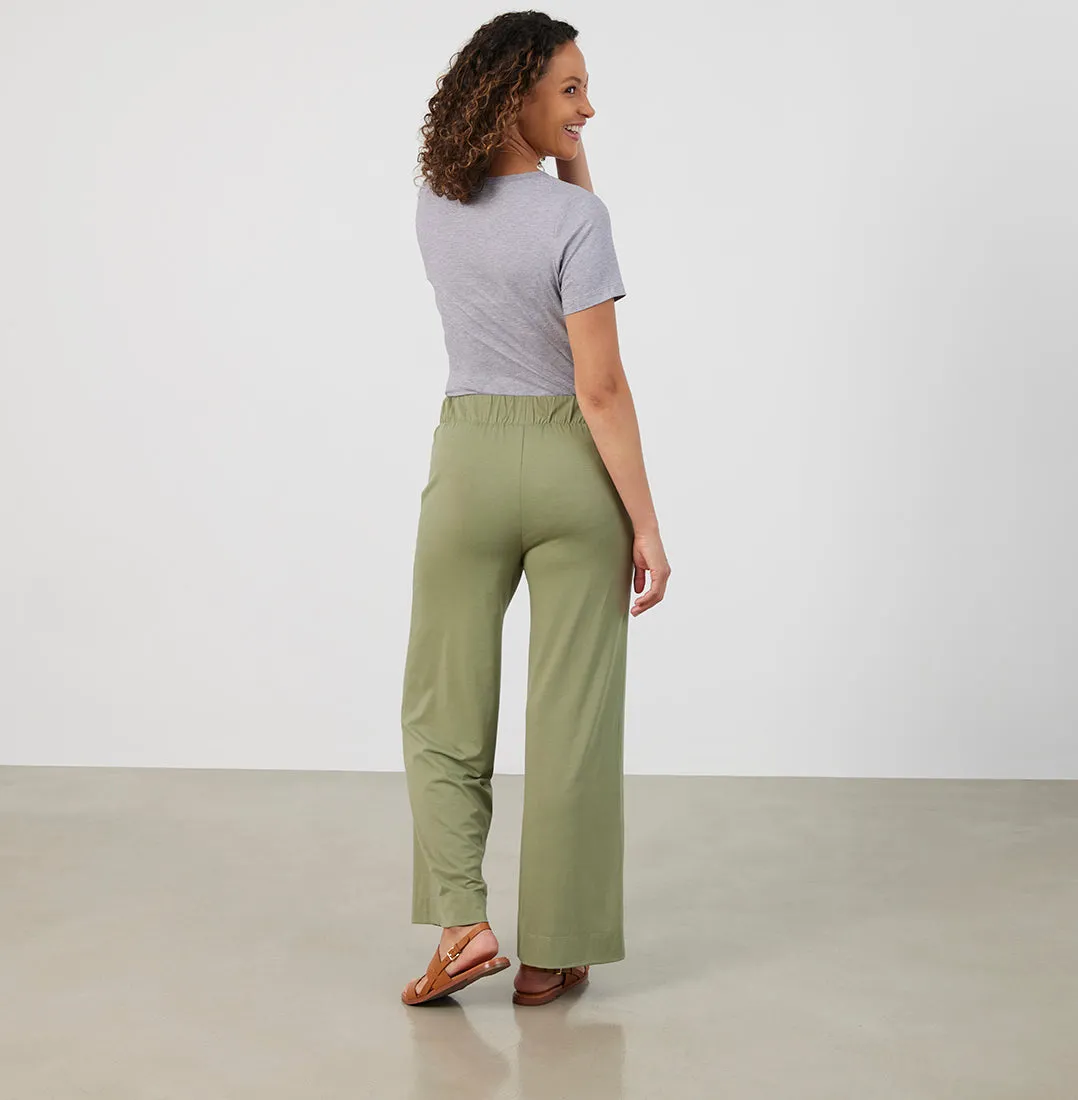 Threshold Wide Leg Pants Petite Fit - Sage Green