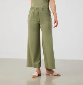 Threshold Wide Leg Pants Petite Fit - Sage Green