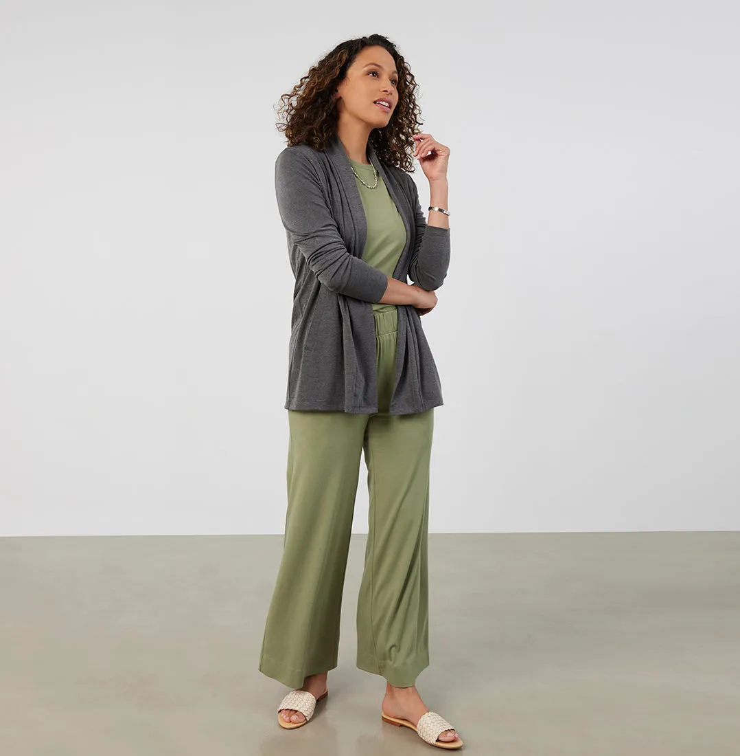 Threshold Wide Leg Pants Petite Fit - Sage Green