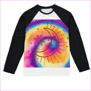 Tie-Dye Moon Baseball Long Sleeve T-Shirt