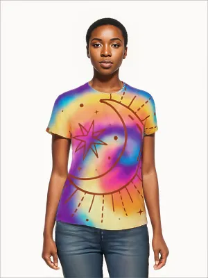 Tie-Dye Moon Classic Sublimation Women's T-Shirt