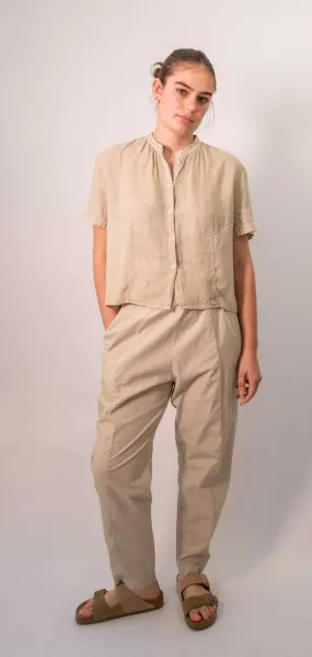 Transit Par Such Linen Panel Shirt in Sand