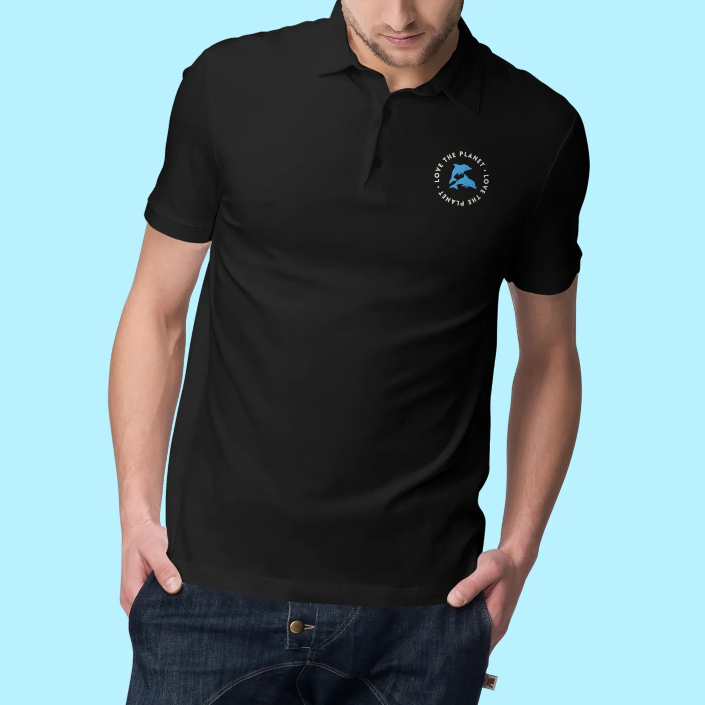 Unisex Cotton Premium Polo T-Shirt for Environment Earth Nature Lovers D75