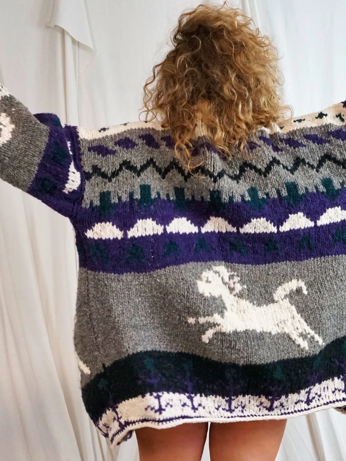 Vintage Wild Horses Wool Sweater