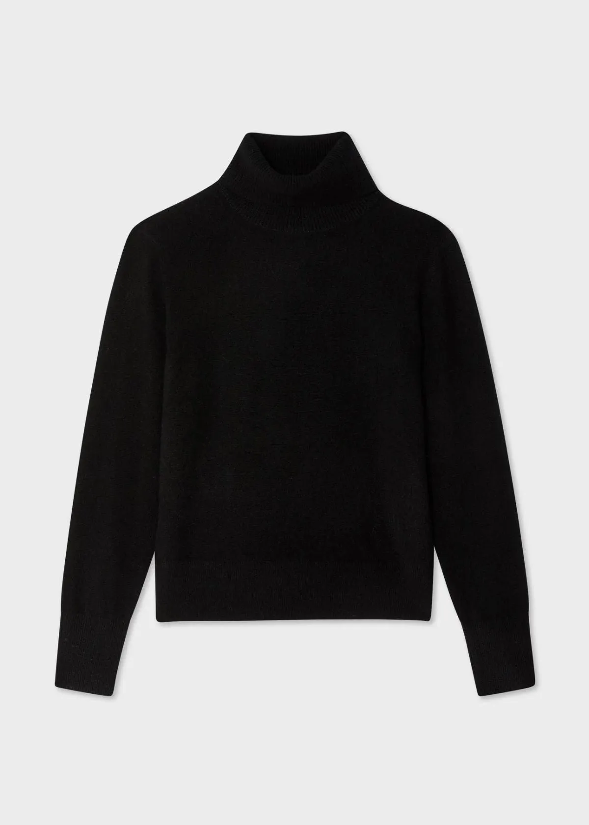 WHITE   WARREN Cashmere Essential Turtleneck Sweater - Black