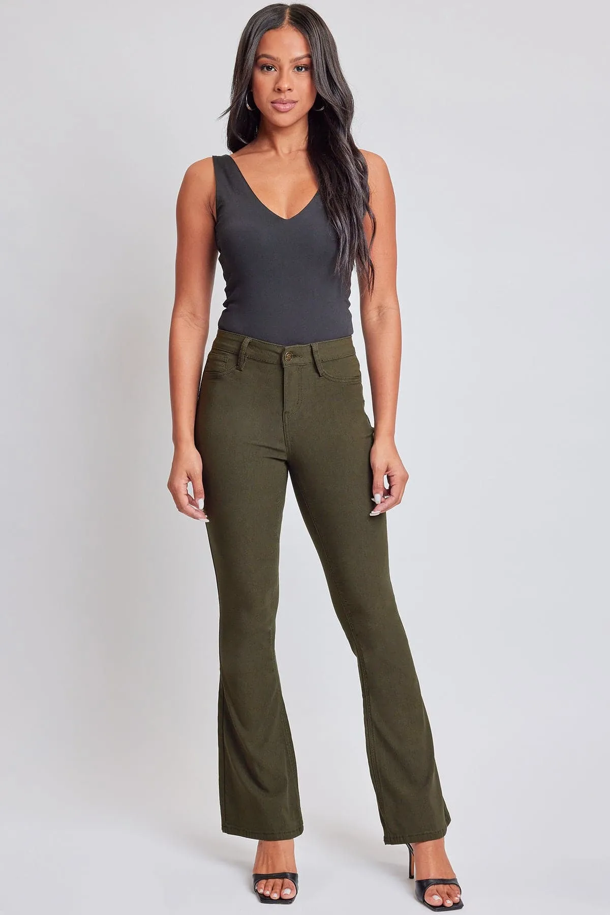 Women's Hyperstretch Flare Pants, Dark Olive