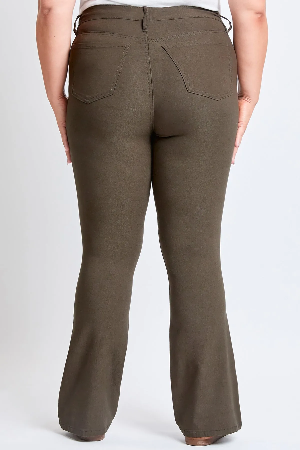 Women´s Plus Size Hyperstretch Flare Pants, Dark Olive