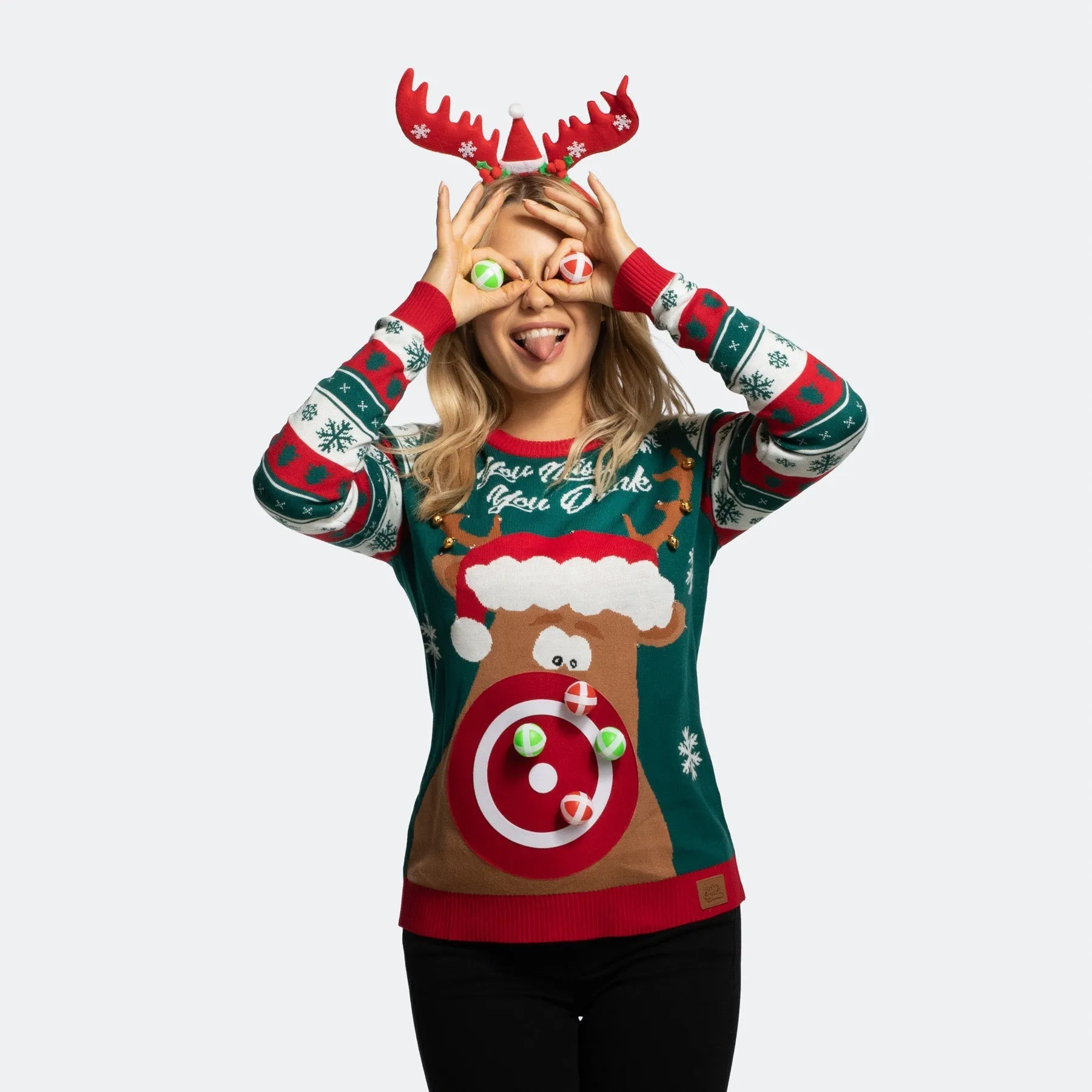 Women's You Miss, You Drink! Christmas Jumper