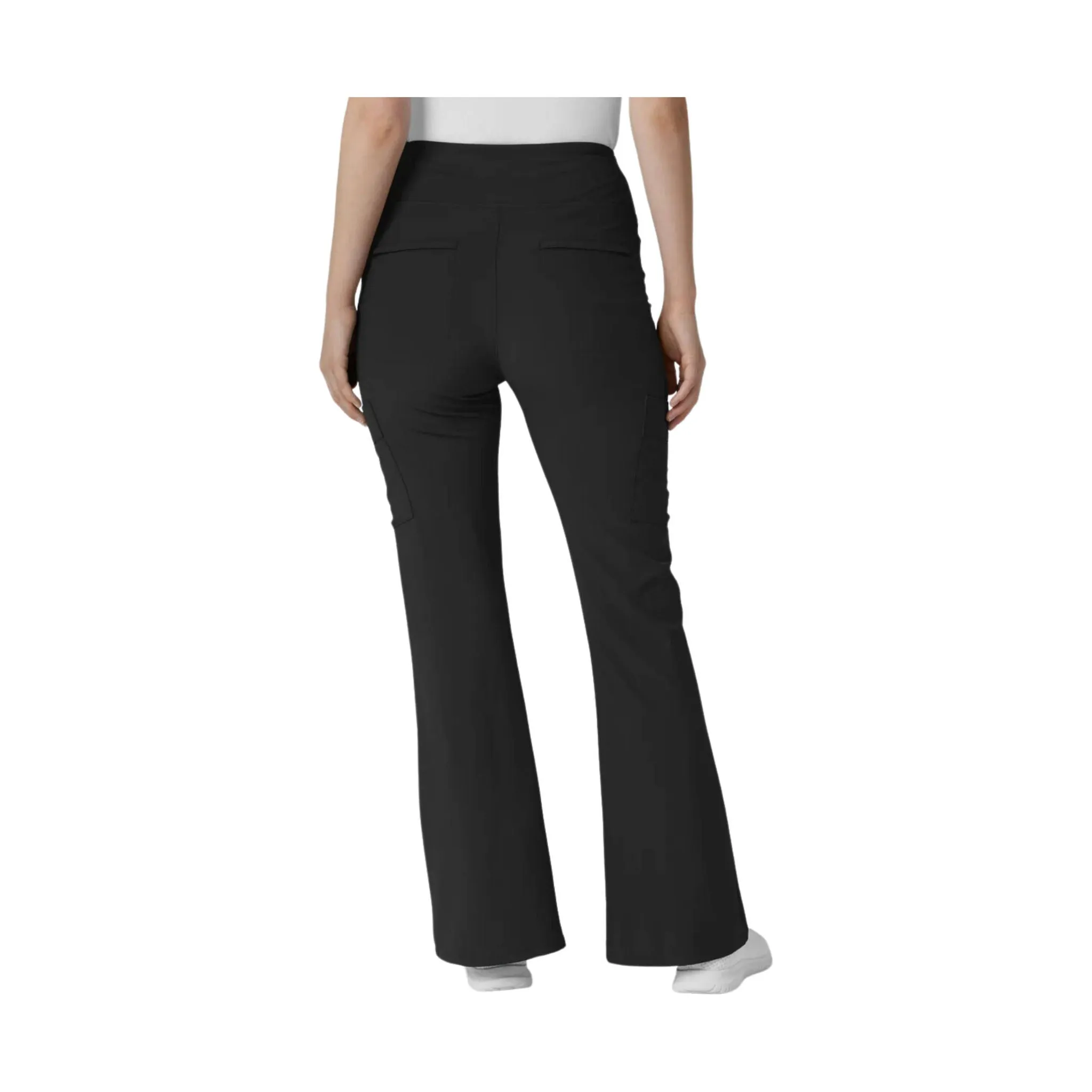 WonderWink Renew Women's Cargo Flare Scrub Pant - Black