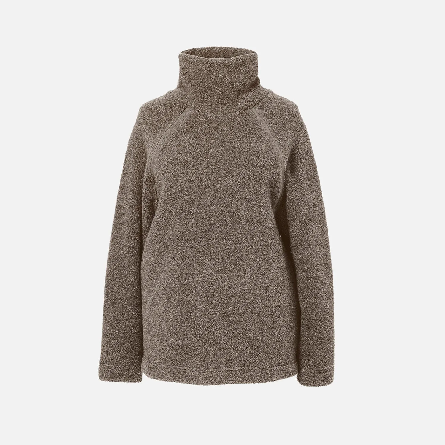 Wool Maternity Sweater - Brown Grey Melange