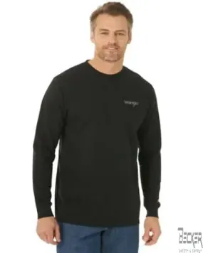 WRANGLER - FR Men's USA Skull Graphic Long Sleeve Work T-Shirt, Black