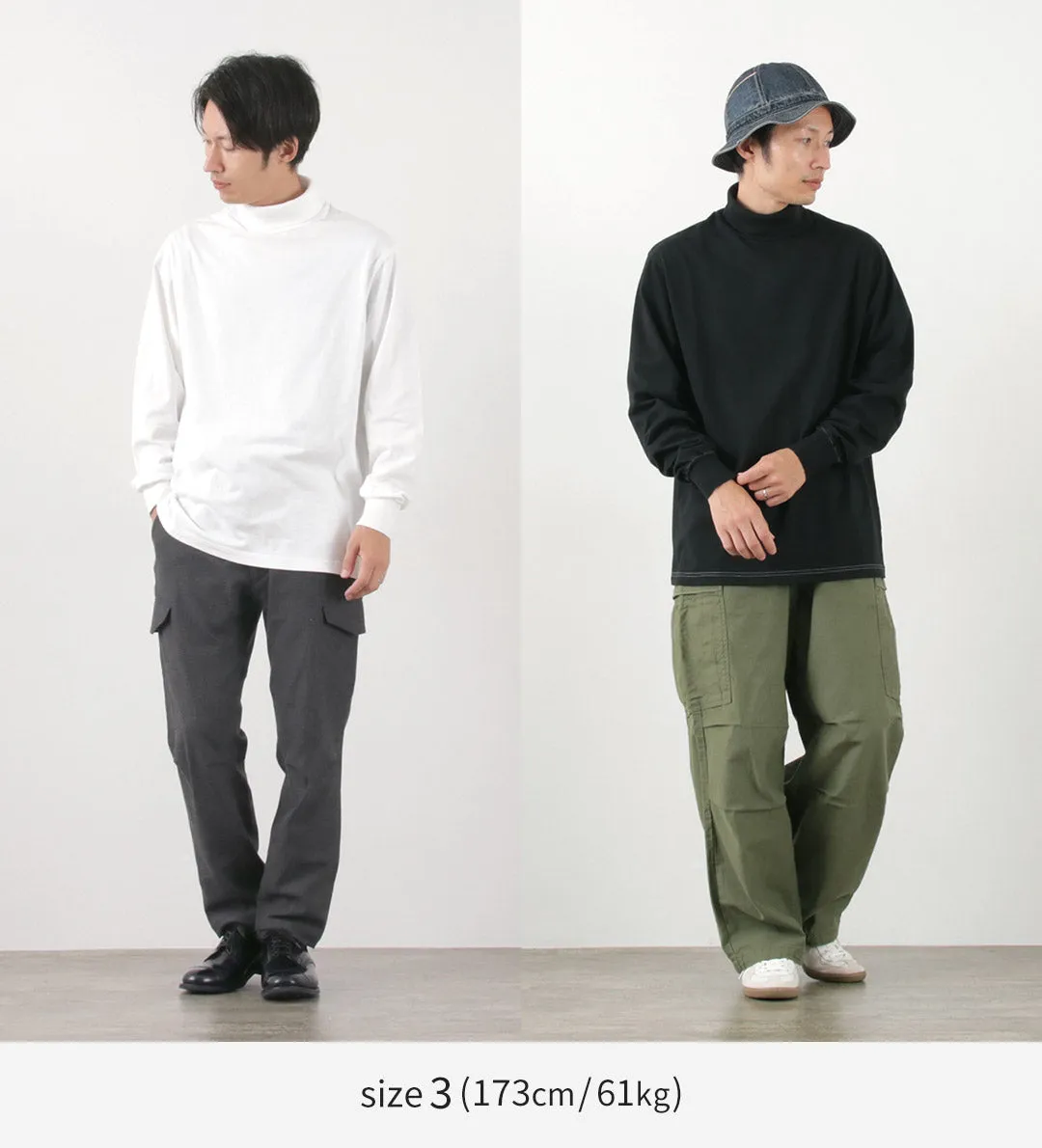 YONETOMI NEW BASIC / NEW BASIC GARMENT DYE T-SHIRT TURTLE NECK